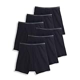 Jockey Men's Underwear Lightweight Classic 5' Boxer Brief - 6 Pack, Black, L
