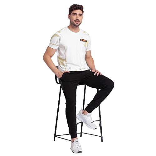 Image of Spykar Men's Knit Slim Fit Track Pants