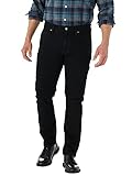 Lee Men's Legendary Regular Fit Tapered Leg Jean, Overdye Black, 38W x 32L