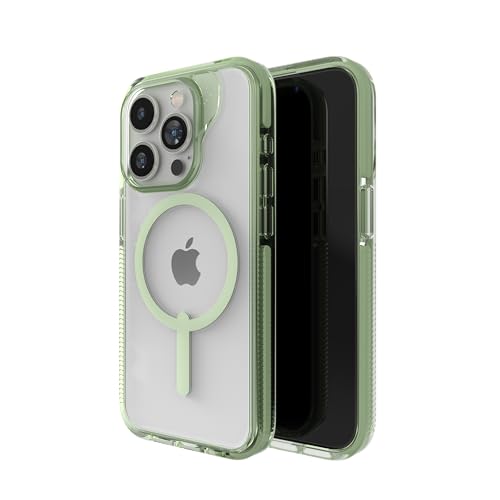 Image of ZAGG Santa Cruz Snap iPhone 15 Pro Case - MagSafe Phone Case, Drop Protection (13ft /4m), Durable Graphene, Anti-Yellowing, and Scratch-Resistant Phone Case, Green