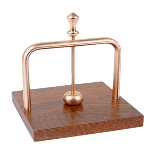 Servilletero con peso – Servilletero plano dispensador de papel de mesa | Dispensador de servilletas con base de madera y brazo de metal pesado, servilletero de metal para cócteles, restaurante,