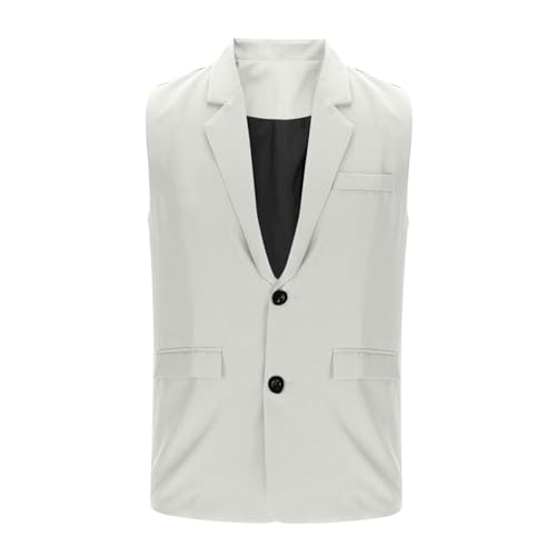 Men's Suit Vest Business Formal Dress Waistcoat Slim Fit Vests for Men with 2 Pocket for Suit or Tuxedo Wrinkle-Free4