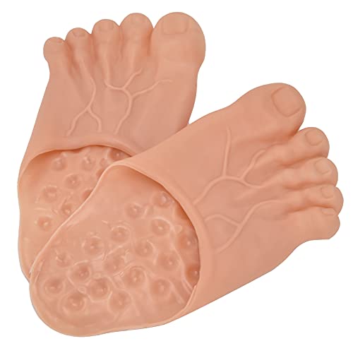 Les-Theresa 1 Paar große Fuß Hausschuhe Schuhe Abdeckung Halloween Cosplay Kostüm Requisiten Party Zubehör(Fleischfarben)