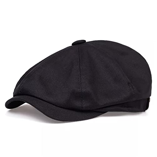 Béret en coton haut de gamme - Chapeau octogonal aux finitions soignées pour homme et femme