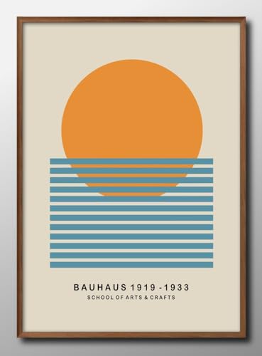 バウハウス BAUHAUS A3 サイズ おしゃれ 絵画 インテリア 北欧 イラスト マット紙 艶消し アートパネル 額 フレーム デザイン 壁掛け 【速達でお届け!!】【専用梱包・自社プライム発送】