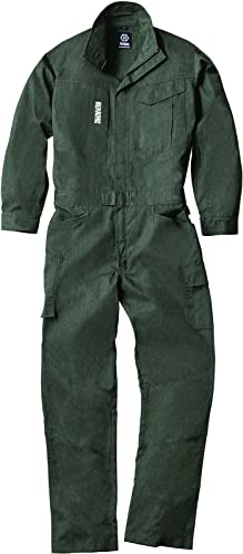 REKROM つなぎ 長袖 つなぎ服 ツナギ服 ツヅキ服 オールシーズン 多機能カーゴポケット R301 山田辰 オートバイ 作業着 作業服 ユニフォーム(L OD-オーディ)