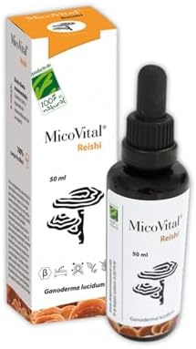MicoVital® Reishi en Gotas - Hongo de la Longevidad - Antiaging - Inmunoestimulante Natural - Regulación Hormonal del Organismo - Favorece el Descanso - Reishi Líquido - 50 ml - 100% Natural