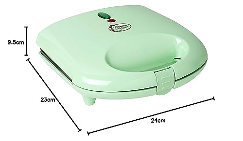 Foto von Bestron Brüsseler Waffeleisen im Retro Design, Waffelmaker für 2 belgische Waffeln, mit Antihaftbeschichtung & Backampel, 700 W, Farbe: Mint