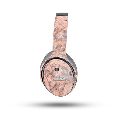 Image of MightySkins Glossy Glitter Skin Compatible with Bose QuietComfort 35 II Headphones - Blush Marble | Protective, Durable High-Gloss Glitter Finish | Easy to Apply