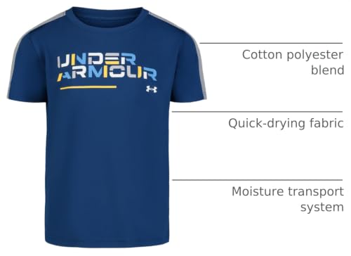 Image of Under Armour Boys' Short Sleeve Wordmark Graphic T-Shirt, Lightweight & Breathable, Relaxed Fit