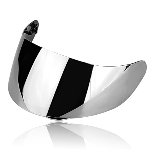 Helmet Lens, Full Face Motorcycle Windshield PC Helmet Visor Shield Silver Plated Motorcycle Protective Gear Fit for AGV K1 K3 SV K5 K5?S