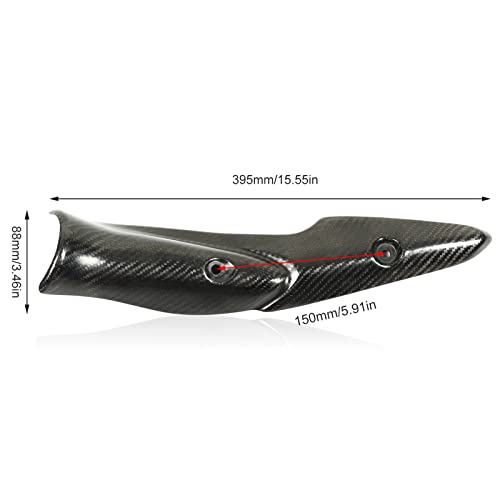 Aramox Tubo de Enlace Medio de Escape Escudo Térmico, Tubo de Enlace Medio de Escape de Motocicleta Escudo Térmico Protector de Tubo de Fibra de Carbono para Z900 2017‑2019