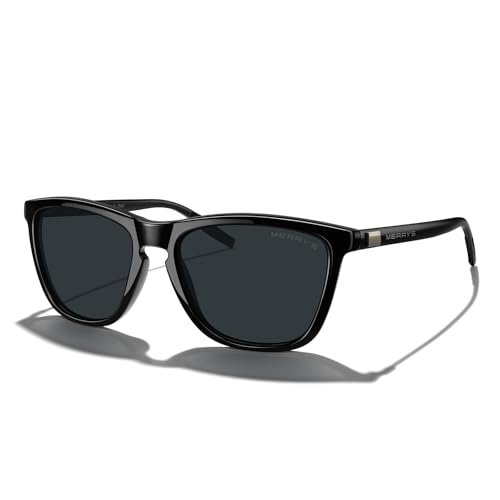 Image of MERRY'S Unisex Polarized Sunglasses for Women Men Classic Retro Designer Style Aluminum Legs