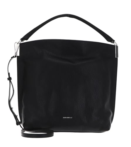 Coccinelle Leder Schultertasche Umhängetasche Estelle Elephant Shoulder Bag Noir schwarz