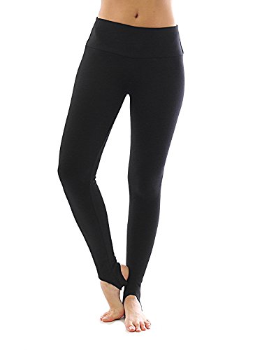 YESET Thermo Fleece hoher Bund mit Steg Leggings Baumwolle Leggins schwarz...