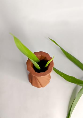 Image of SARAUSI 3D Printed Terracotta Vase 6in SCP0014