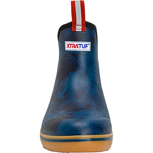 image for Xtratuf Men's 6 Inch Ankle Deck Boot, Navy/Rogue Wave, Size 14