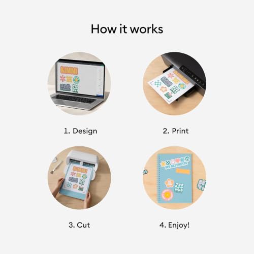 Cricut Sticker Paper (50 White Sheets, 8.5x11) - image 4