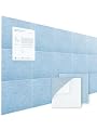 Large Cork Board Substitute - 47"x35" - Set of 12 Felt Wall Tiles with Slat Wall Paneling and Removable Adhesive Tabs for Enhanced Wall Protection, and Office Functionality
