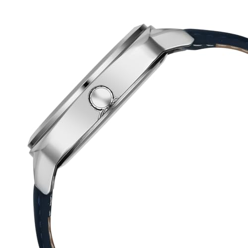 Image of Fastrack Stunners X Quartz Analog with Dark Blue Dial Blue Leather Strap Watch for Men - 38161SL02