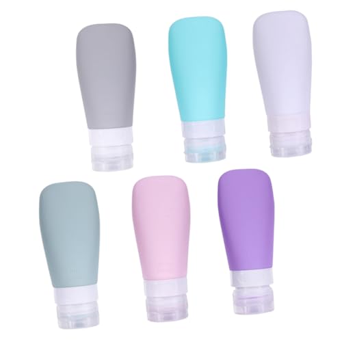 ULTECHNOVO 6個 旅行用シリコン詰め替えボトル 色 漏れ防止 耐久性軽量 化粧水シャンプー収納用 携帯便利 小型容器