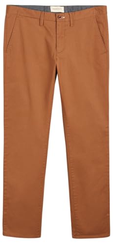 GANT Slim Twill Chinos, Noce Grezza, 48 IT...