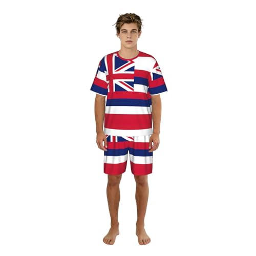 Pyjama homme drapeau hawaïen idéal pour un week-end cocooning et des nuits de détente absolue