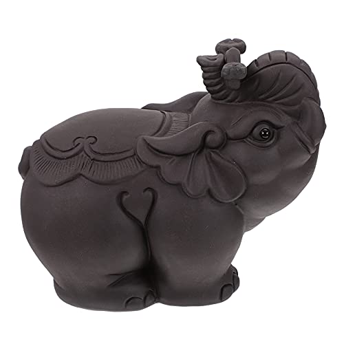 Statue d'éléphant en artisanat violet, symbole de sérénité