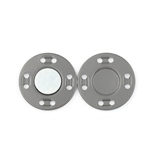 6PCS/Set Magnet Buttons Sewing Supplies Magnetic Metal Buckle 3 Pairs Invisible Snap Buttons Fastener for Clothing Coat Handmade DIY Accessory (13mm, Grey)