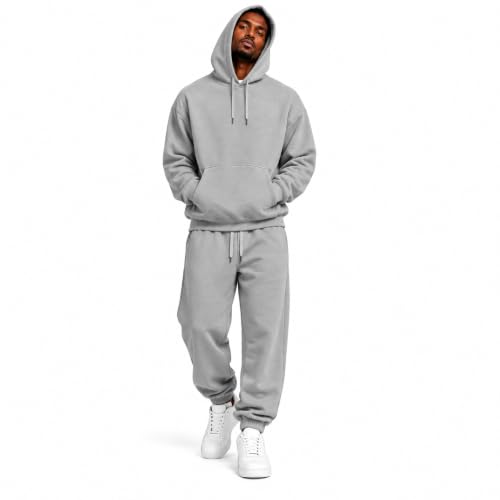 Elneeya Mens Sweatsuits Oversized Jogger Sets Fall Gym 2 Piece Outfit - image 1