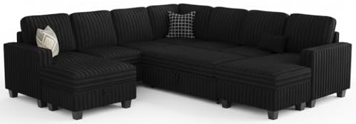 Belffin L-Shape Modular Sectional Sofa Bed 1
