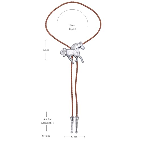Image of GelConnie Bolo Ties for Men Women Western Cowboy Tie Mens Western Necklace Leather Necktie Gold Bolero Tie Cowboy Necklace
