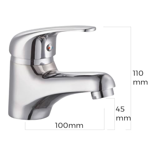 EDM Single Lever Basin Mixer Series h2o, Multicoloured - Image 2
