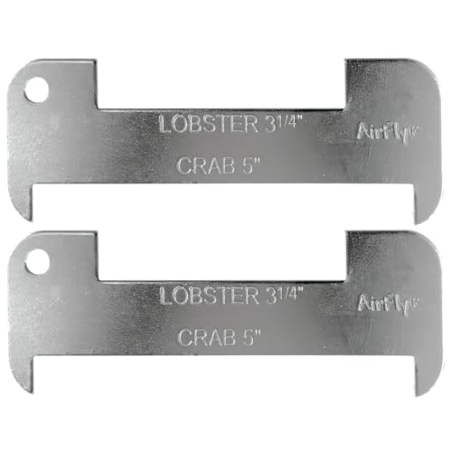 AirFly Aluminum Lobster and Blue Crab Gauge for California, Maine, MA, NH, RI, CT, MP, AL, FL, GA, MD, VA, NC, SC, LA, TX, Canada, 5