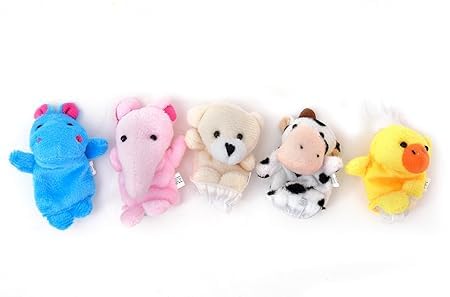Toodles Animal Finger Puppets for Kids – 5 Soft Plush Toys | Multicolor Learning Set for Toddlers | Imaginative Play & Storytelling Fun-image-1