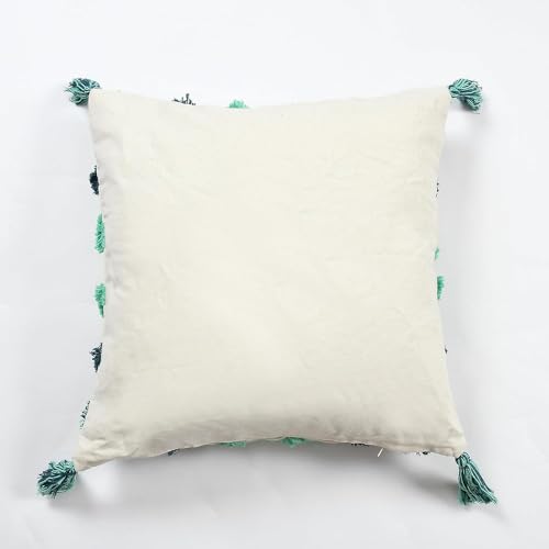 Image of Furnistitchs Premium Decorative Throw Cushion Pillow Cover Boho Home Decor - Living Room Bedroom Couch Sofa Cushion Covers 16 inch x 16 inch (2, Green Diamonds)