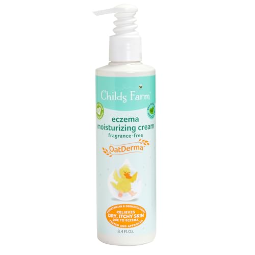 Image of Childs Farm, Baby Lotion for Sensitive Skin and Eczema, Moisturizer for Dry Skin, 8.4 oz, Lightly Fragranced, Vegan, Cruelty-Free