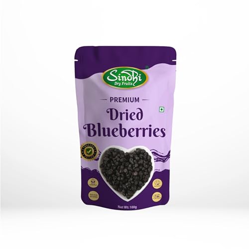 Image of Sindhi Dry Fruits Dried Blueberries, Dry Fruit, Vitamin-Rich Dried Fruit, Antioxidant-Packed and Fibre-Powered, 100 grams