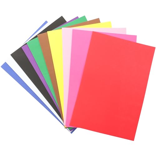 HEALLILY 10pcs EVA Foam Craft Sheets EVA Mixed Color A4 Gold Powder Sponge Paper Craft DIY Material