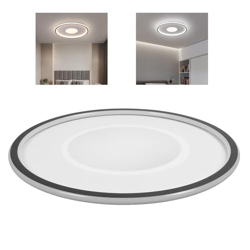 Plafonnier LED à intensité variable rond noir FTVOGUE télécommande