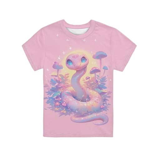 Image of Kids Graphic T-Shirt Boys Girls Novelty Tees Top Short Sleeve Shirts Summer Blouses 3-16