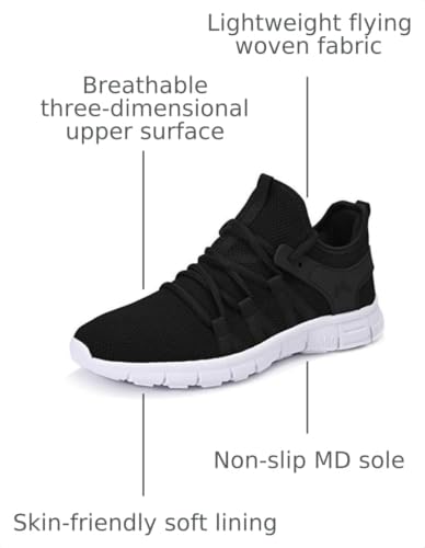 Image of INZCOU Running Shoes Lightweight Tennis Shoes Non Slip Gym Workout Shoes Breathable Mesh Walking Sneakers