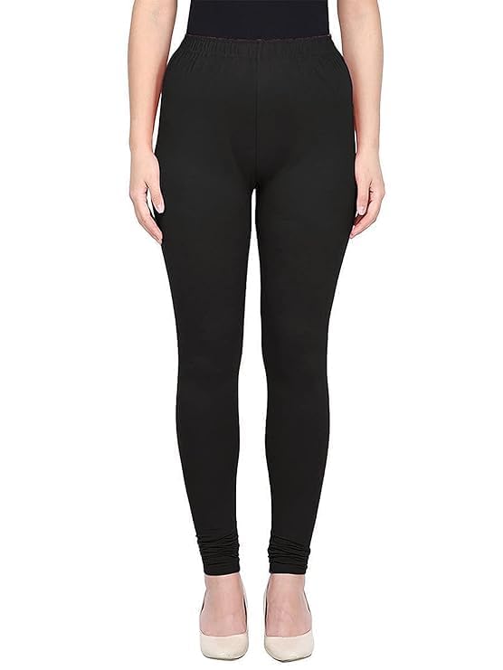 shopyidol Churidaar Legging for Womans and Girls/Women's Cotton Leggings | Soft, Stretchable & Comfortable, Perfect for Casual, Gym, Yoga Finest Fabric(Black)-picture-45