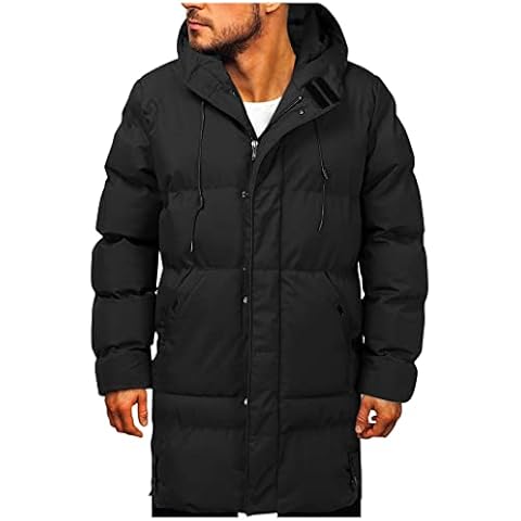 Iuyhau Men's Warm Hooded Winter Coat Cover