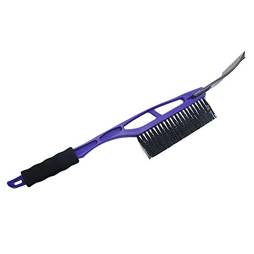 Hunputa Car Vehicle Durable Snow Brush for Car Ice Scraper with Soft Foam Grip Snow Broom Brush Head Extendable T-Shape Snow Brush for Winter Auto Truck SUV