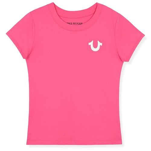 Image of True Religion Girls Short Sleeve Tee Shirt with Embelishments - Soft and Comfortable Girls T-Shirts