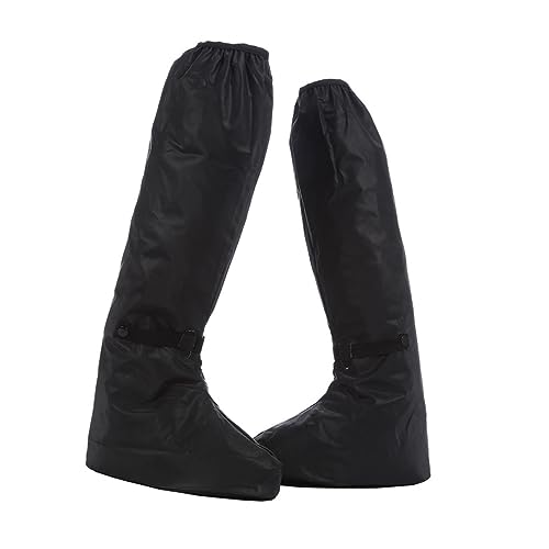 Couvre-chaussures imperméables Healvian en PVC noir et caoutchouc réutilisables