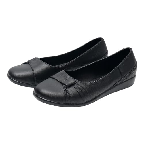 jojomis Women's Flat Shoes Comfortable Nonslip Loafers for Office Work Business Casual Slip-On Pumps Multicolor