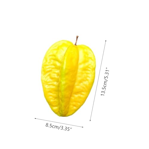 LFRXION Simulation Starfruit Fake Fruit Model Artificial Fruit Kitchens Party Decoration Realistic Decorative Fake Fruit