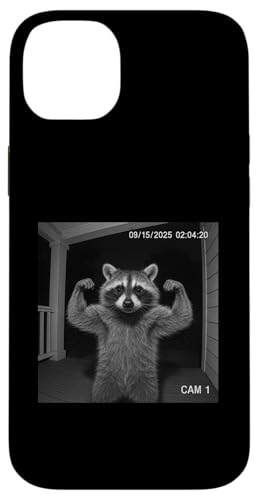 Funny Raccoon Flexing On Security Camera X}zP[X iPhone 14 Plus p